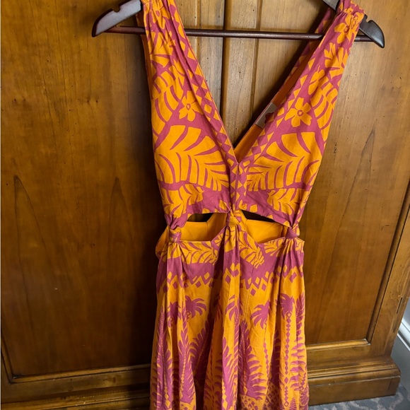 Farm Rio Orange Pineapple Love Mini Dress - Picture 4 of 4